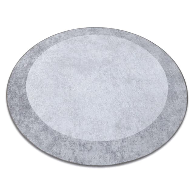 RugsX Miro 51648.802 Circle Washing Carpet Marble Anti Slip - Light Grey Circle 160 Cm