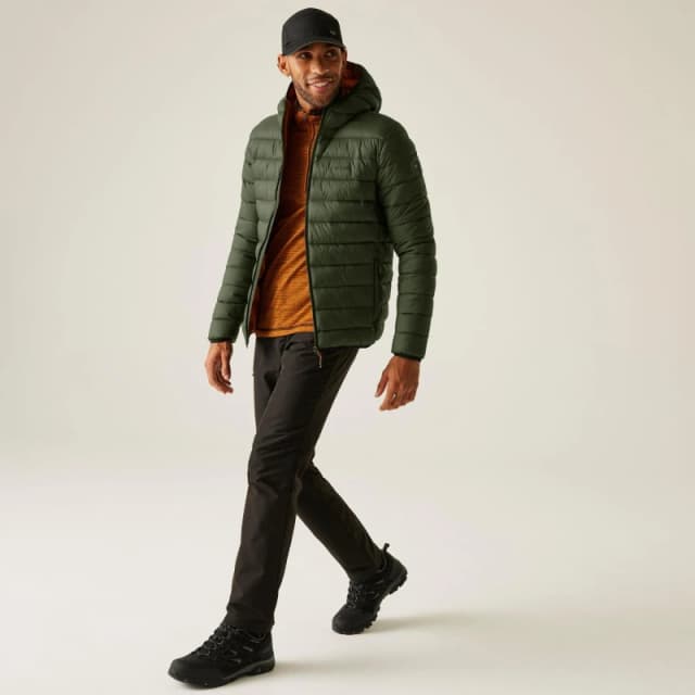 Regatta Regatta Men Hooded Marizion Padded Jacket in Dark Green Size: Medium Dark Green M Male 5063516178484