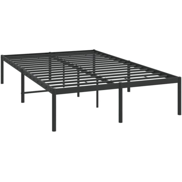 VIDAXL Metal Bed Frame without Mattress Black 120x190cm Vidaxl 8720845720858