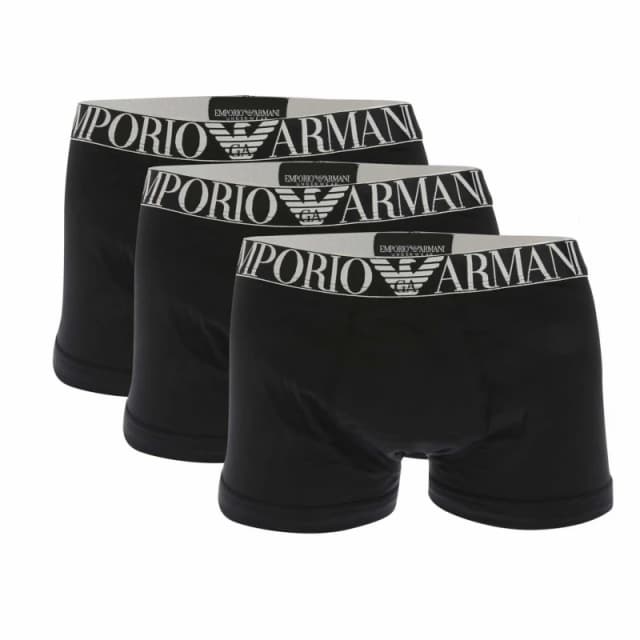 Emporio Armani 3-pack Trunk Black White Black male