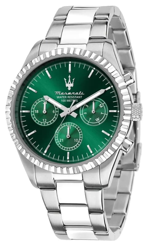 Maserati R8853100044 Mens Competizione (43mm) Green Dial / Watch