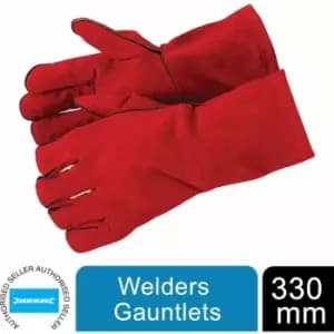 Silverline Welders Gauntlets Safety Gloves For Welding 330mm 282389