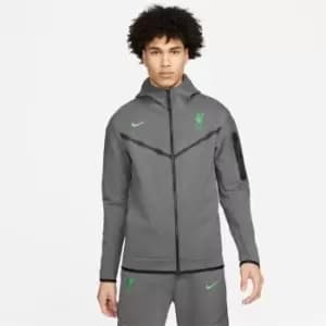 Nike Liverpool Tech Fleece Hoodie 2023 2024 Adults - Grey