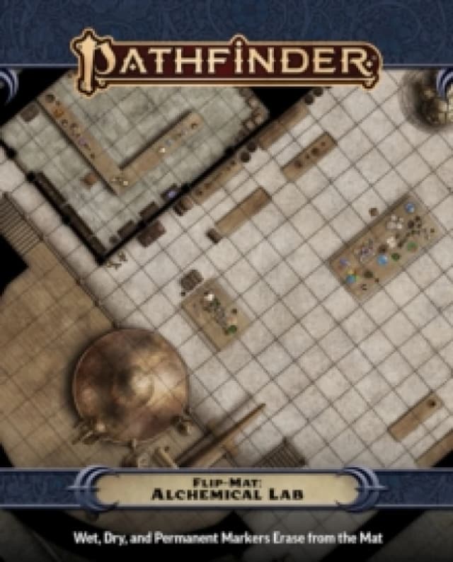 Pathfinder Flip-Mat: Alchemical Lab Sheet map, folded