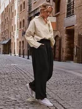 Yours Stripe Shirt Neutral, Natural, Size 18, Women