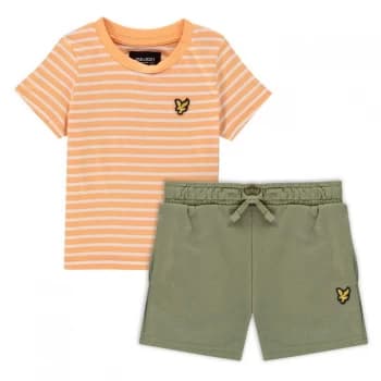 Lyle and Scott Short Sleeve T-Shirt & Short Set Baby Boys - Pumpkin
