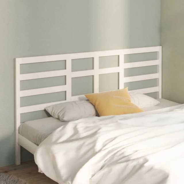 Vidaxl Bed Headboard White 206X4X104cm Solid Wood Pine, White 818161