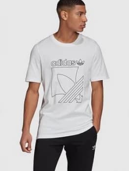 adidas Originals Spirit 3 Stripe T-Shirt - White Size M Men