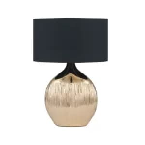 Gold Etched Ceramic Table Lamp