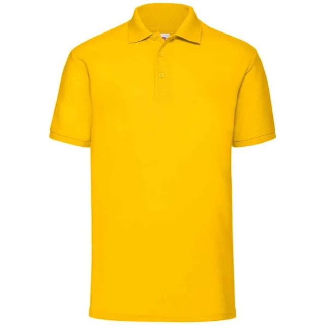 Fruit Of The Loom Fruit of the Loom Men Pique Polo Shirt in Yellow Size: Small Yellow S Male 5063470870226