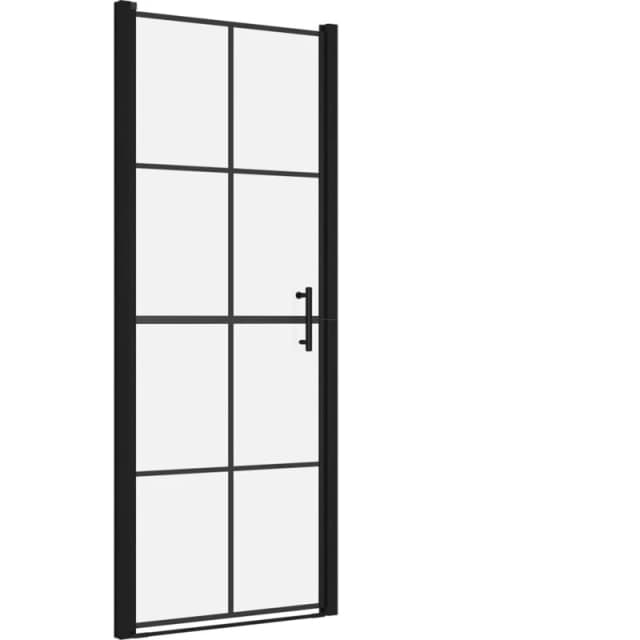 VIDAXL Vidaxl - Shower Door Tempered Glass 91x195cm Black 8720286185476