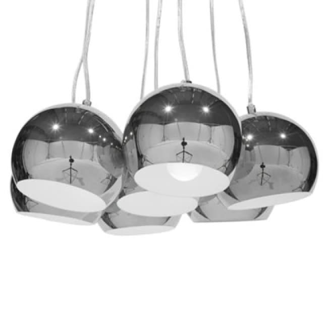 Beliani Pendant Lamp Olza Metal Silver