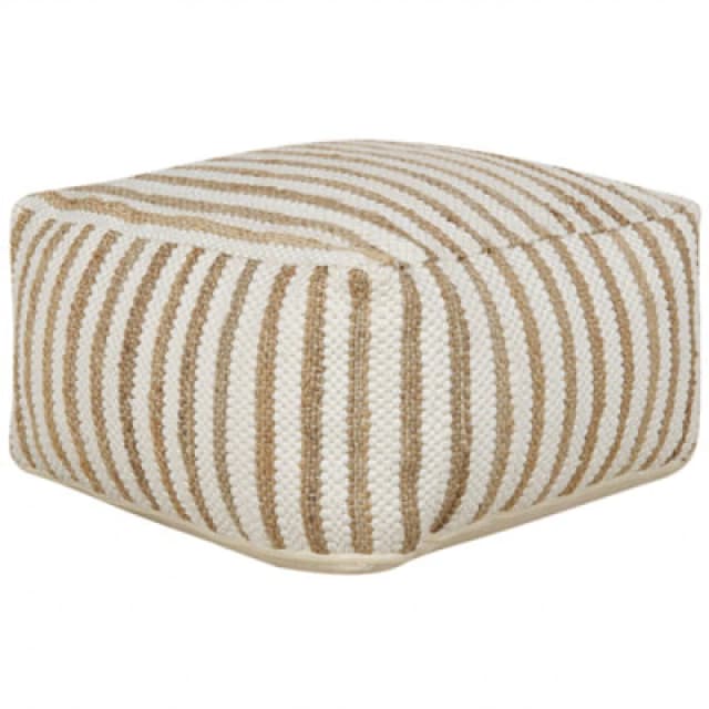 Beliani Pouffe Almatti Fabric Beige