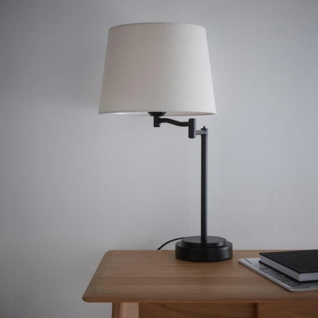 K Living Swing Arm Table Lamp Black unisex one
