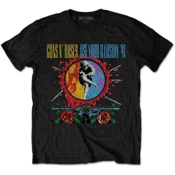 Guns N' Roses - Use Your Illusion Circle Splat Unisex Large T-Shirt - Black