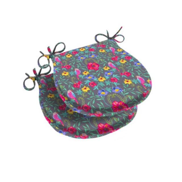 Luxury Living Wildflower D Shape Seat Pad Pair