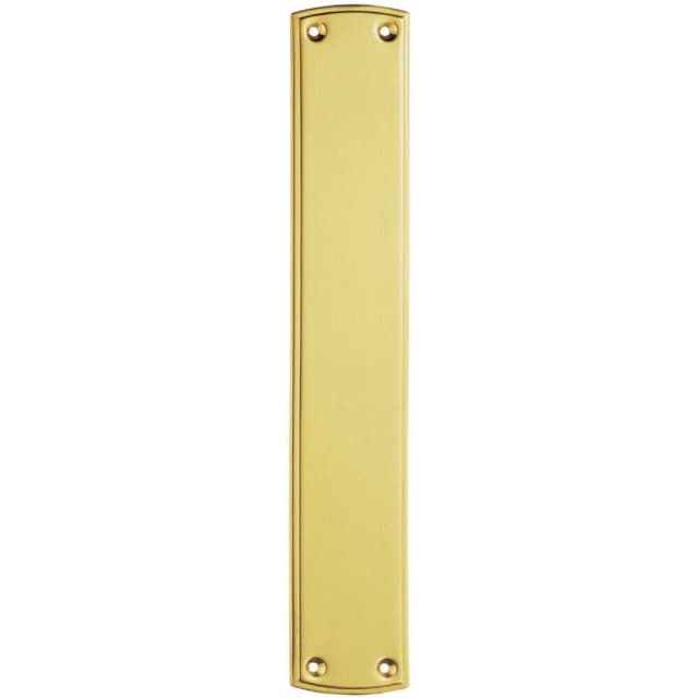Loops Large Ornate Door Finger Plate with Stepped Border 382 x 65mm Polished Brass Metallics
