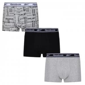 Reebok Carney Boxers 3 Pack Mens - Black/Grey