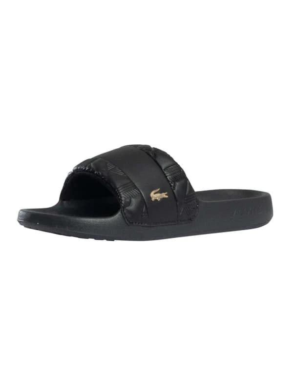 Lacoste Serve HYB 126 1 CMA Sliders Black/Gold 6 UK