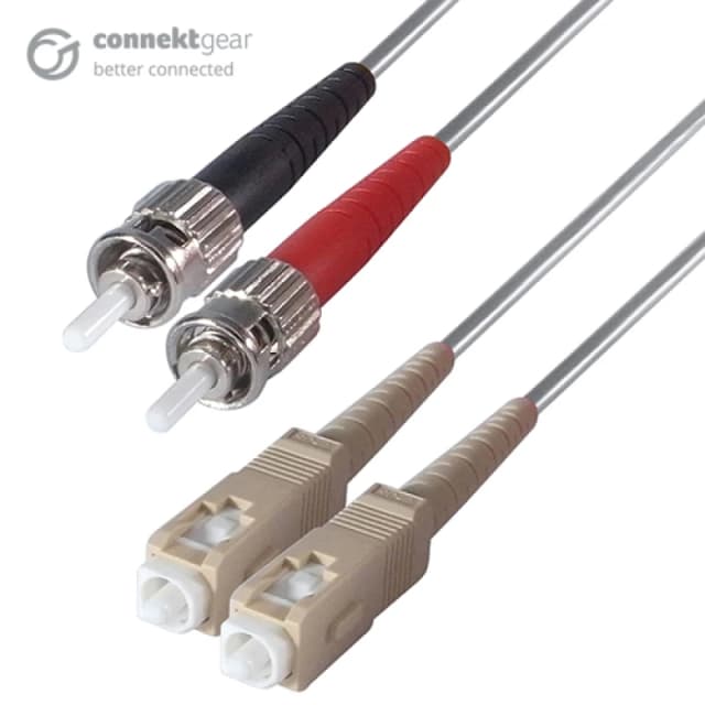 connektgear 2m Duplex Fibre Optic Multi-Mode Cable OM3 50/125 Micron S