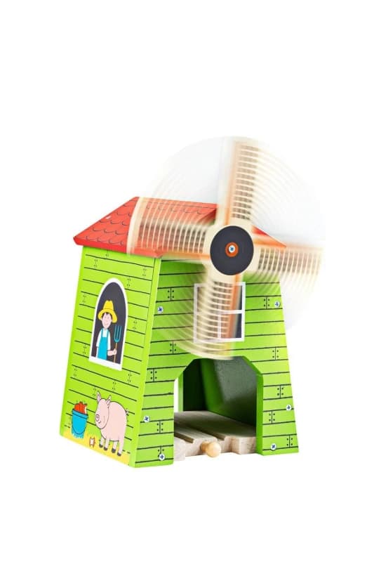 Bigjigs Rail Country Toy Windmill Bright Green unisex