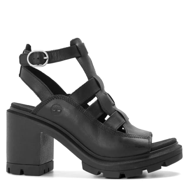 Timberland Womens Fisherman Platform Heeled Sandals Blk Full Grain female 5 (38)