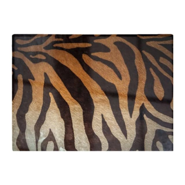 Warren Reed Designer Tiger Skin Print Glass Chopping Board