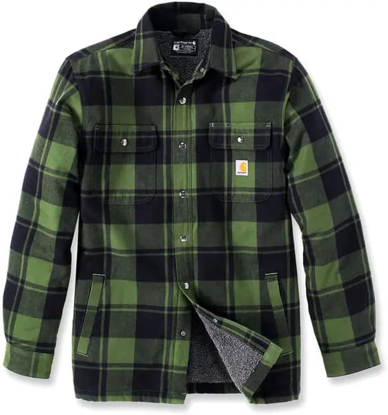 Carhartt Heavyweight Flannel Sherpa Shirt, green, Size 2XL