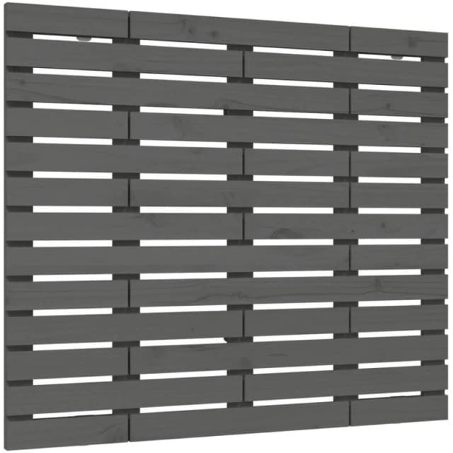 Vidaxl Wall Headboard Grey 146X3X91.5cm Solid Wood Pine, Grey 824685