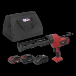 Sealey Cordless 20V SV20 Series 310ml Caulking Gun Kit- 2 Batteries