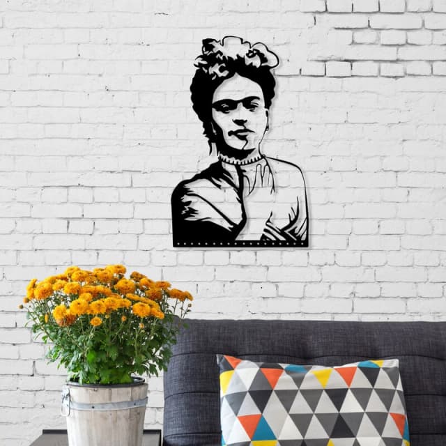 DECORTIE METAL WALL ART NO.15 FRIDA - Black M.DK.T.13640