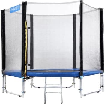 Monzana - Outdoor Trampoline Set for Kids & Adults Safety Enclosure Net Ladder Galvanized Frame Tools 150Kg max. 8ft