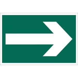 Draper Arrow Right Sign 300mm 200mm Standard