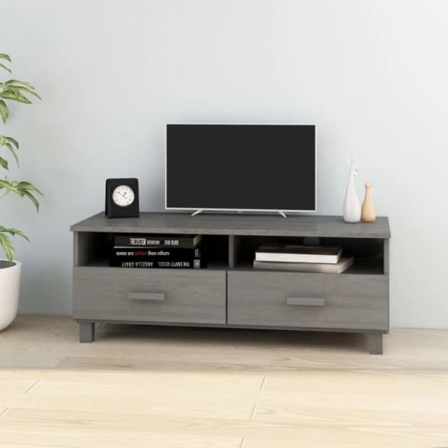 VIDAXL TV Cabinet HAMAR Light Grey 106x40x40cm Solid Wood Pine vidaXL 8720286818176
