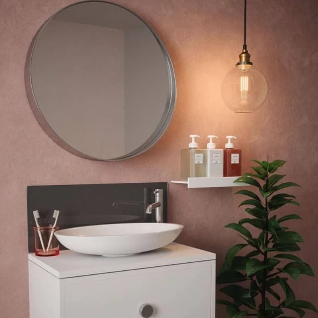 Charcoal Glass Bathroom Splashback 250 X 500 X 4Mm, Grey SB50955