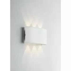 Fan Europe Intec - Outdoor Integrated LED Flush Wall Light, Antracite Goffrato, IP54, 4000K