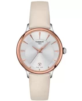 Tissot Odaci-T Silver Dial Leather Strap Womens Watch T133.210.26.031.00 T133.210.26.031.00