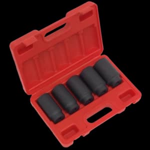 Genuine SEALEY SX050 Impact Hub Nut Socket Set 5pc 1/2Sq Drive