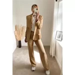 I Saw It First Stone Utility Wide Leg Trouser - Brown