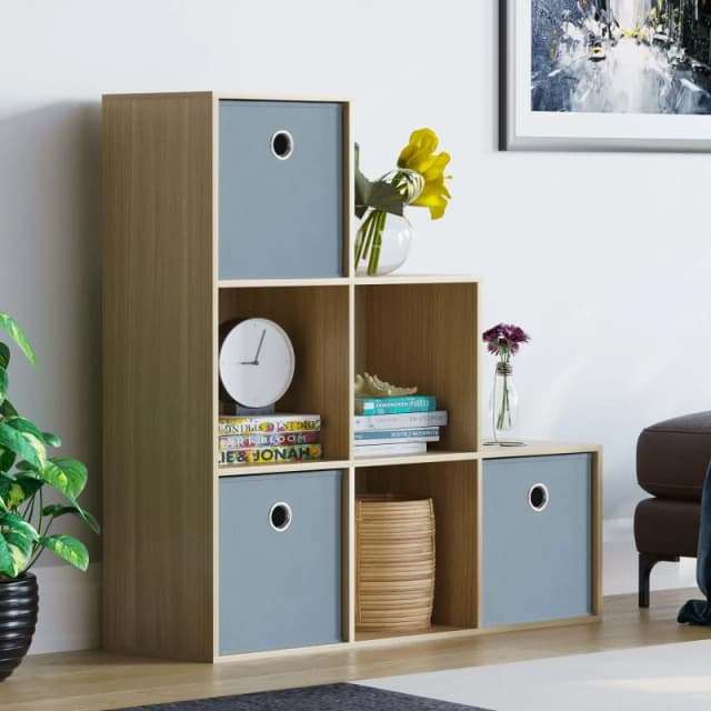 Lassic 6 Cube Storage Unit (O) + Set of 3 Storage Cubes Grey unisex 6 Unit