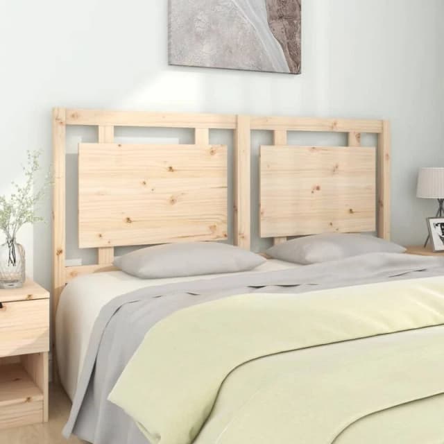 Vidaxl Bed Headboard 155.5X4X100 Cm Solid Pine Wood, Brown 817945