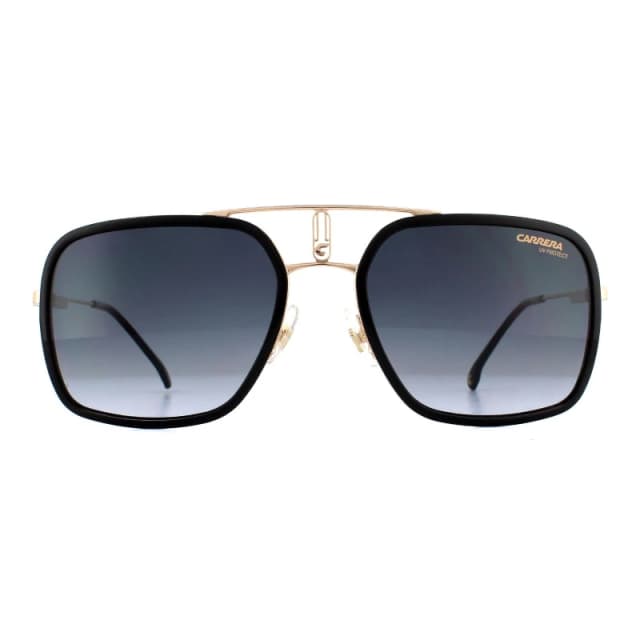 Carrera Aviator Gold Black Dark Grey Gradient Sunglasses Black male