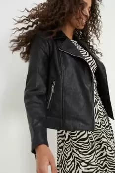 Faux Leather Biker
