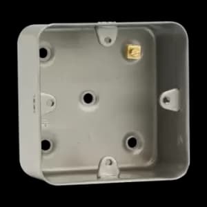 Click Scolmore Essentials Metal Clad 40MM Single Back Box Without Knockout - CL085