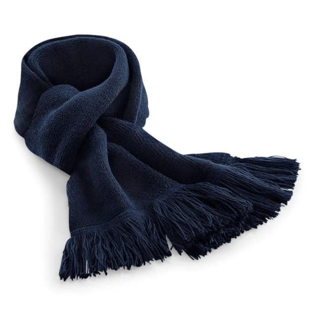 Beechfield Beechfield Men Classic Knitted Scarf in Navy Navy One Size Male 5057520834054