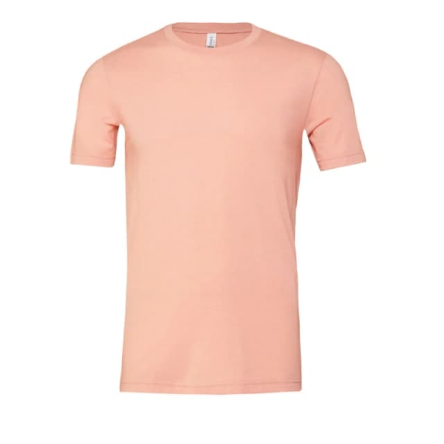 Bella + Canvas Mens T-Shirt in Peach Size: XS Peach Male XS