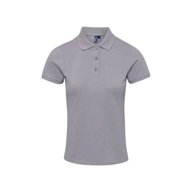 Premier Womens Coolchecker Plus Piqu Polo With CoolPlus in Silver Size: XS Silver Female XS
