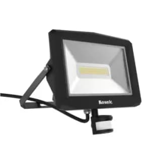 Kosnic 30w IP65 LED Floodlight with PIR Sensor- KFLDHS30Q344/S-W65-BLK