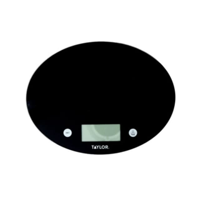 Taylor Slimline Digital Dual Kitchen Scale, 5Kg / 5000Ml, Black Glass