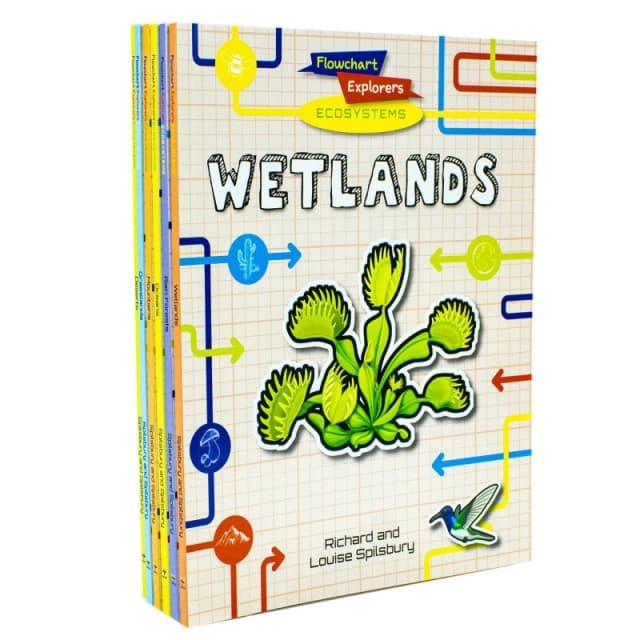 Flowchart Explorers Ecosystems STEM 6 Geography Science Books Collection Set Deserts, Oceans Richard and Louise Spilsbury Books